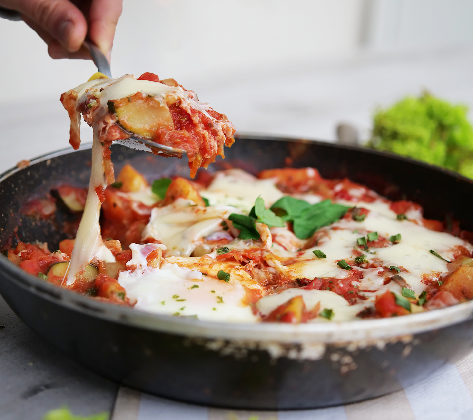 Shakshuka au fromage allégé, sans matières grasses, protéiné, fromage healthy, myfitcheese