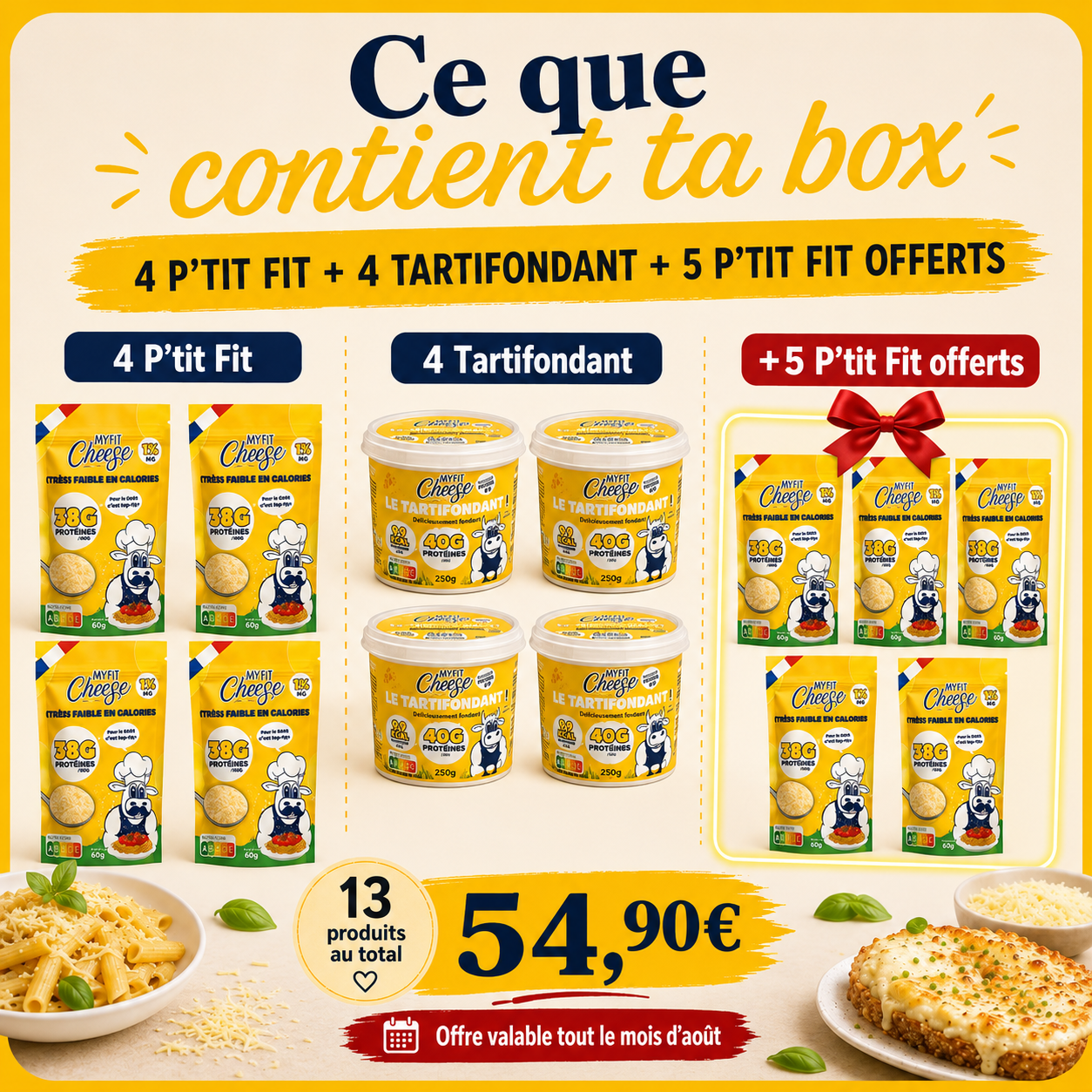 Ce que contient la Box Maxi Découverte : détail du contenu 4+4+5 à 54,90 €