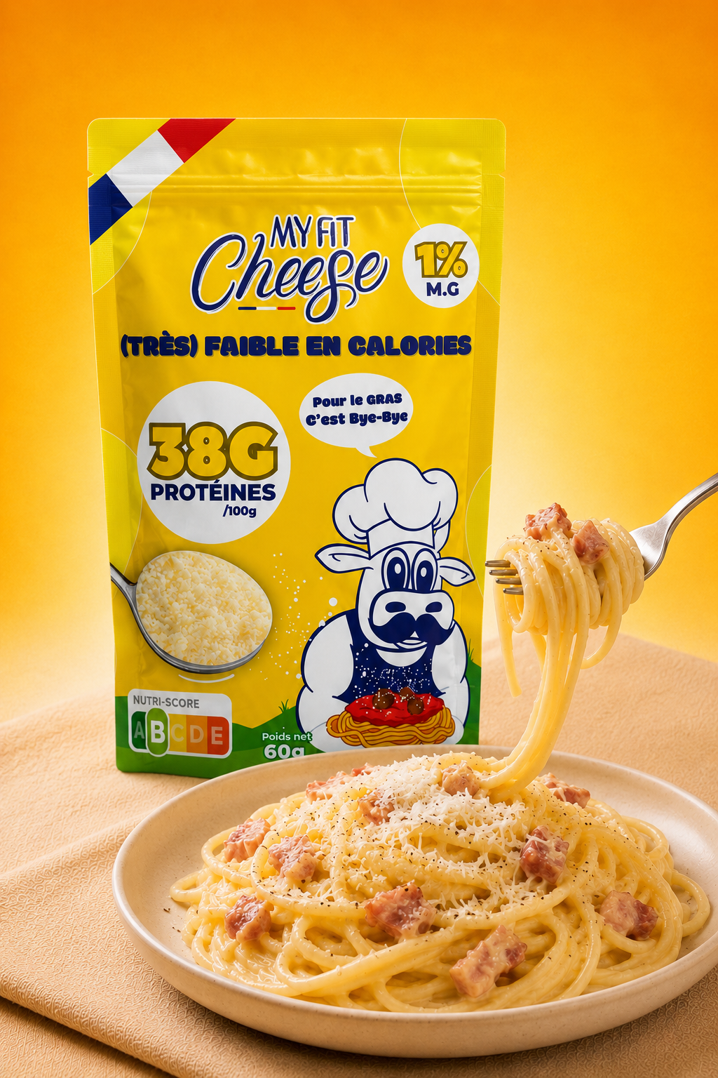 MyFitCheese sur des pâtes